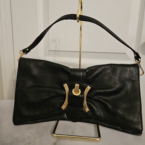 B. Markowsky Black Leather Clutch - Picture 2 of 8